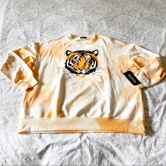 WILDFOX La Tigre Roadtrip Sweatshirt Tie Dye NWT - Picture 2 of 9